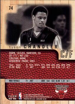 2002-03 Fleer Genuine #74 Tyson Chandler Back