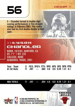 2002-03 Fleer Hot Shots #56 Tyson Chandler Back