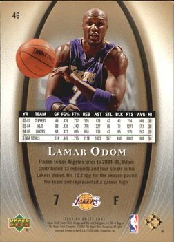 2005-06 Upper Deck Sweet Shot - Gold #46 Lamar Odom Back