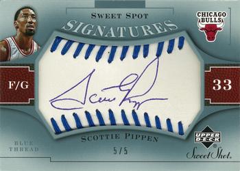 2005-06 Upper Deck Sweet Shot - Sweet Spot Signatures Blue #SSS-SP Scottie Pippen Front