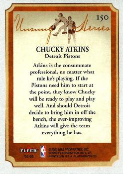 2002-03 Fleer Platinum #150 Chucky Atkins Back
