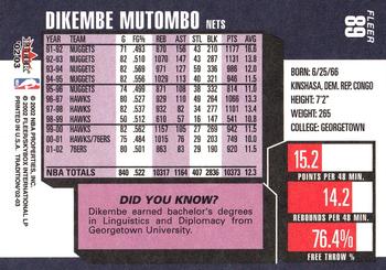 2002-03 Fleer Tradition #89 Dikembe Mutombo Back