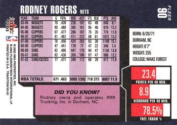 2002-03 Fleer Tradition #90 Rodney Rogers Back
