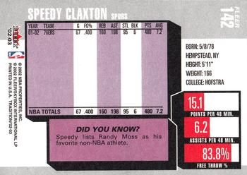 2002-03 Fleer Tradition #142 Speedy Claxton Back