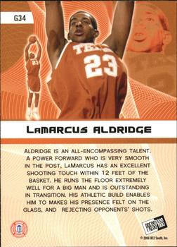 2006 Press Pass - Gold #G34 LaMarcus Aldridge Back