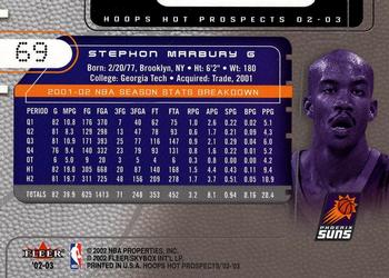 2002-03 Hoops Hot Prospects #69 Stephon Marbury Back