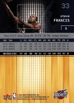 2002-03 Hoops Stars #33 Steve Francis Back