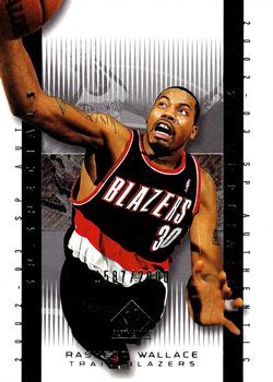 2002-03 SP Authentic #129 Rasheed Wallace Front