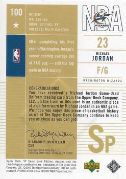 2002-03 SP Game Used #100 Michael Jordan Back