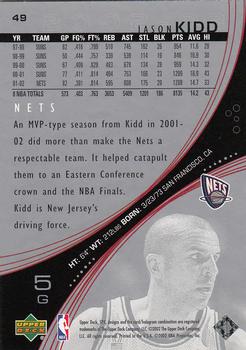 2002-03 SPx #49 Jason Kidd Back