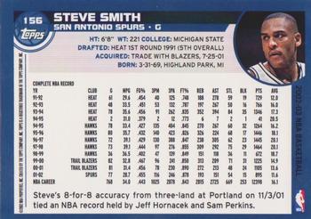 2002-03 Topps #156 Steve Smith Back
