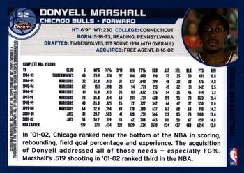 2002-03 Topps Chrome #52 Donyell Marshall Back