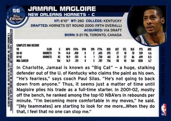 2002-03 Topps Chrome #56 Jamaal Magloire Back