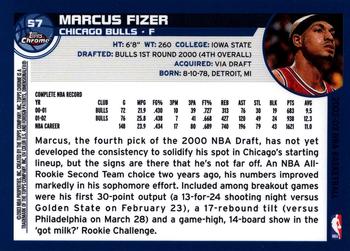 2002-03 Topps Chrome #57 Marcus Fizer Back