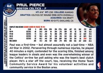 2002-03 Topps Chrome #62 Paul Pierce Back