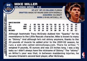 2002-03 Topps Chrome #89 Mike Miller Back