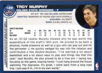 2002-03 Topps Chrome #123 Troy Murphy Back