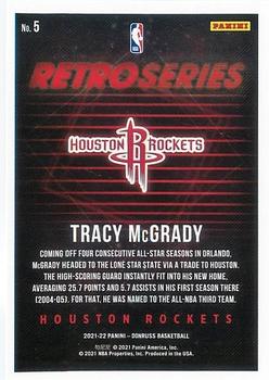 2021-22 Donruss - Retro Series Press Proof Purple #5 Tracy McGrady Back