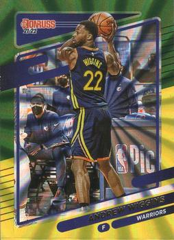 2021-22 Donruss - Holo Green and Yellow Laser #26 Andrew Wiggins Front