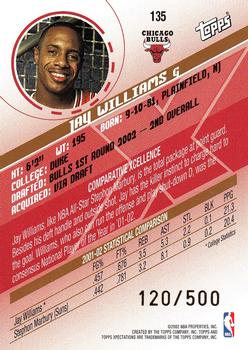 2002-03 Topps Xpectations #135 Jay Williams Back
