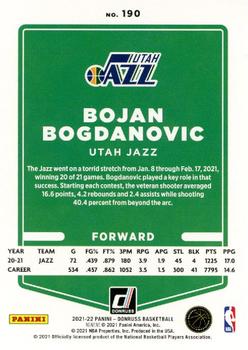 2021-22 Donruss - Yellow Flood #190 Bojan Bogdanovic Back