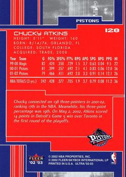 2002-03 Ultra #128 Chucky Atkins Back
