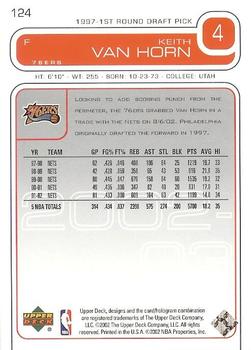 2002-03 Upper Deck #124 Keith Van Horn Back