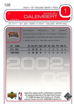2002-03 Upper Deck #128 Samuel Dalembert Back