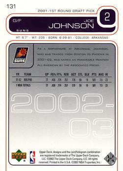 2002-03 Upper Deck #131 Joe Johnson Back