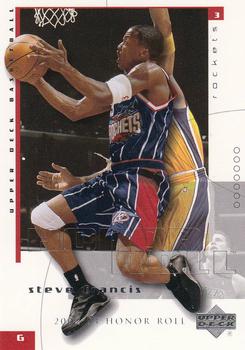 2002-03 Upper Deck Honor Roll #28 Steve Francis Front