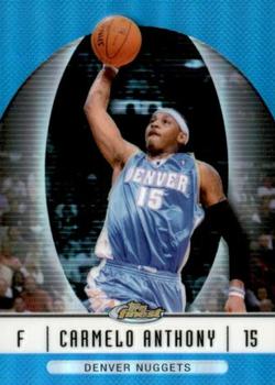 2006-07 Finest - Refractors Blue #1 Carmelo Anthony Front