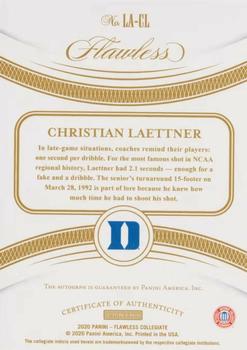 2021 Panini Flawless Collegiate - 2020 Update #LA-CL Christian Laettner Back