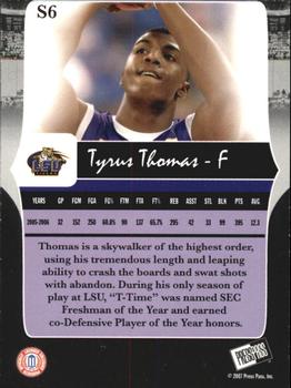 2006-07 Press Pass Legends - Silver #S6 Tyrus Thomas Back