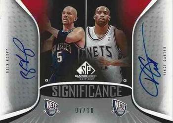 2006-07 SP Game Used - SIGnificance Dual #SD-KC Jason Kidd / Vince Carter Front