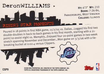 2006-07 Topps - Clutch City Prospects #CSP9 Deron Williams Back