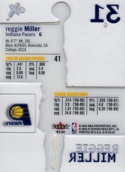 2003-04 E-X #41 Reggie Miller Back