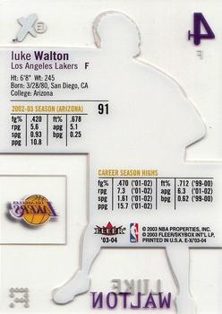 2003-04 E-X #91 Luke Walton Back