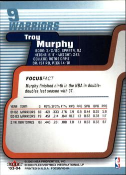 2003-04 Fleer Focus #9 Troy Murphy Back