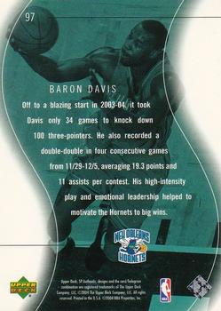 2003-04 SP Authentic #97 Baron Davis Back