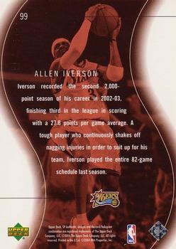 2003-04 SP Authentic #99 Allen Iverson Back
