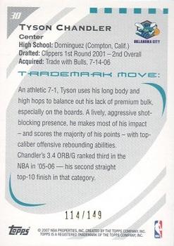 2006-07 Topps Trademark Moves - Rainbow #30 Tyson Chandler Back