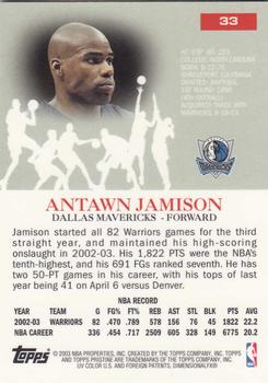 2003-04 Topps Pristine #33 Antawn Jamison Back
