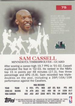 2003-04 Topps Pristine #75 Sam Cassell Back