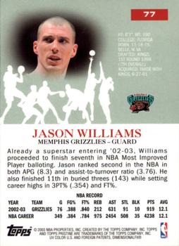 2003-04 Topps Pristine #77 Jason Williams Back