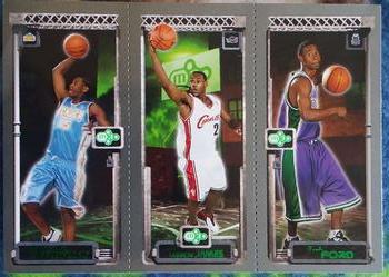 2003-04 Topps Rookie Matrix #113 / 111 / 118 Carmelo Anthony / LeBron James / T.J. Ford Front