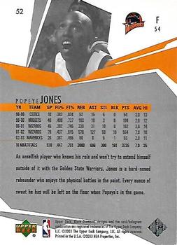 2003-04 Upper Deck Black Diamond #52 Popeye Jones Back