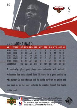 2003-04 Upper Deck Black Diamond #80 Nazr Mohammed Back