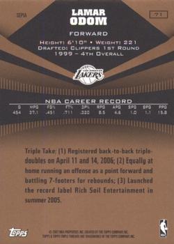 2006-07 Topps Triple Threads - Sepia #71 Lamar Odom Back