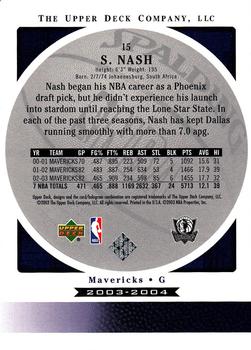 2003-04 Upper Deck Standing O #15 Steve Nash Back