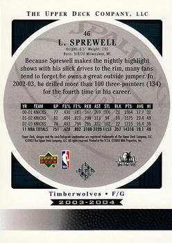 2003-04 Upper Deck Standing O #46 Latrell Sprewell Back